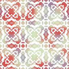 Seamless white on color interior wall tile style surface pattern design for print. High-quality illustration. Ornate overlay contemporary textile graphic design. Floor wall cover in Portuguese style.