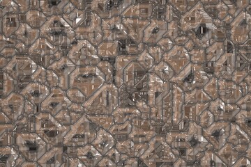 cute orange electronic crystalline pattern digitally made background illustration