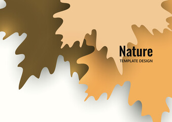 Bright autumn maple leaves on a white background. Creative design. Vector