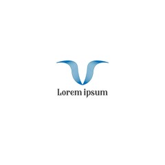 modern letter V logo design