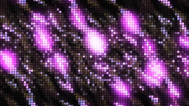 Beautiful background with sparkling wavy pixels. Motion. Pixel image of moving color waves with bright sheen. Bright shine on waves in pixel format