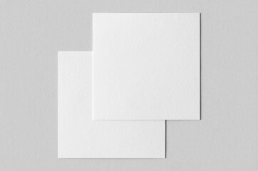 Textured invitation card or flyer mockup, square size.
