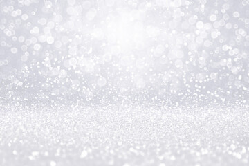 Silver white diamond jewelry background or Christmas snow glitter - 466343574