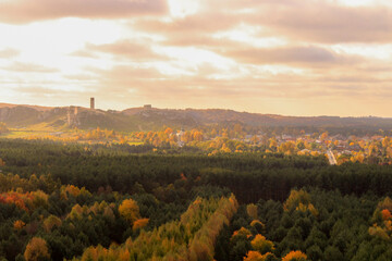 Autumn on amazing Polish Jurassic Highland.  Krakow-Czestochowa Upland. Rock Formations.