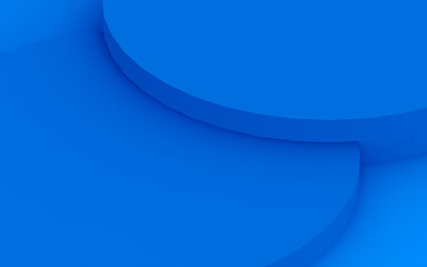 Abstract 3d blue color cylinder podium minimal studio background.