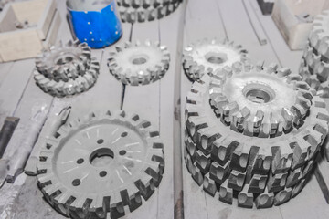 Disc cutters for metal processing, iron equipment for rough milling. Metalworking