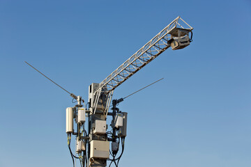 Traffic surveillance camera and transmission equipment with antennas