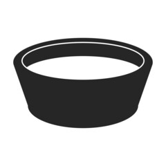 Wooden basin vector icon.Black vector icon isolated on white background wooden basin.