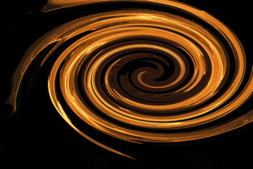Golden abstract background, circle digital art