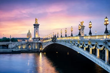 Foto auf Acrylglas Pont Alexandre III Brücke Alexandre III - Paris, Frankreich