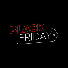 Fototapeta na wymiar Tag de black friday, movimento, tag com arte linha, ofertas e desconto, vendas black, promoções de vendas, feriado de venda