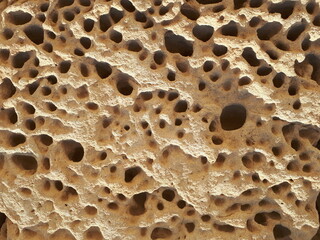 Texture of sandy stone close-up