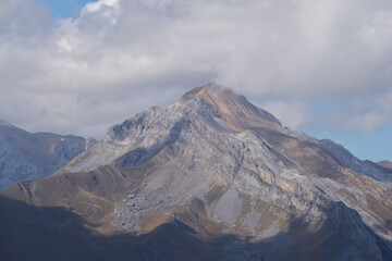 Mountain peak summit