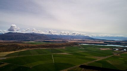 Fototapeta premium circle crop fields seen from above