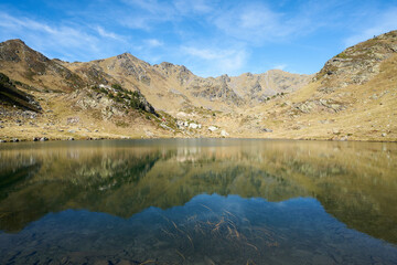Landscape of lake in Andorra