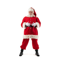 Santa Claus with hands on belly