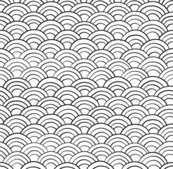 Traditional japanese seigaiha ocean waves. Seamless Pattern for your design