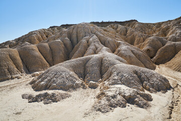 Fototapeta na wymiar Sand formation in the Bardenas Reales desert