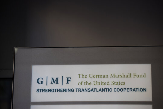 berlin,berlin /germany - 06 10 2021: a sign of the gmf in berlin germany