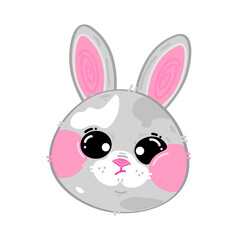 Cute funny kawaii little  hare. Vector flat cartoon kawaii character illustration icon. Cartoon cute hare character icon concept