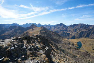 Tristaina high mountain lakes in Pyrenees. Andorra.