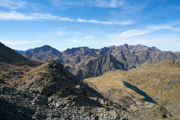 Tristaina high mountain lakes in Pyrenees