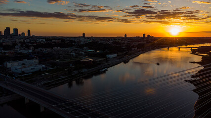 Fototapeta premium sunrise over the river