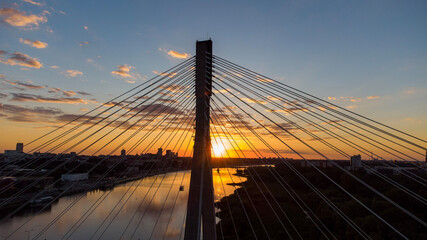 Obraz premium bridge at sunset