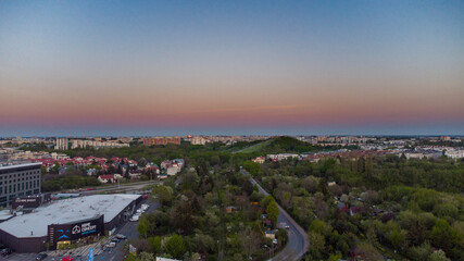 sunset over the city