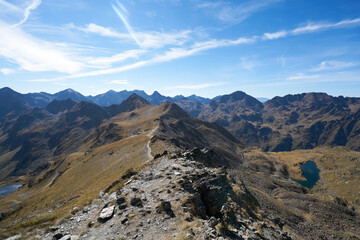 Tristaina high mountain lakes in Pyrenees