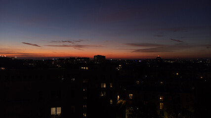 Fototapeta premium sunset in the city