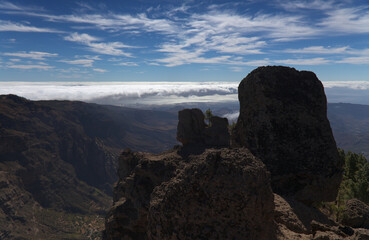 Gran Canaria, central montainous part of the island, Las Cumbres, ie The Summits, view from El Campanario, the second highest point of the island

