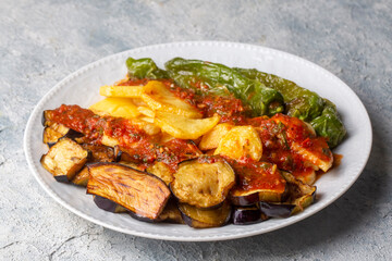 Turkish style mixed vegetable fried (Karisik Kizartma)