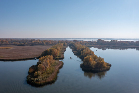 Hungary - Tisza lake at Poroszló city from drone view © SAndor