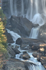 Obraz premium Closeup of the bottom of a North Carolina Water Falls