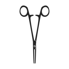 Forceps vector icon.Black vector icon isolated on white background forceps.