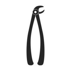 Forceps vector icon.Black vector icon isolated on white background forceps.
