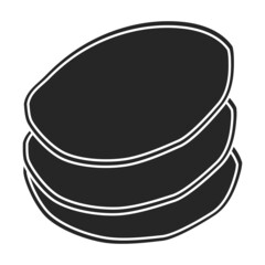 Sausage vector icon.Black vector icon isolated on white background sausage.