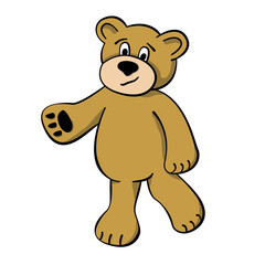 Bear cartoon drawing icon isolated vector