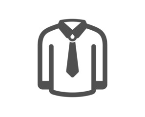 Shirt icon. Male dress shirt sign. Business wear symbol. Classic flat style. Quality design element. Simple shirt icon. Vector