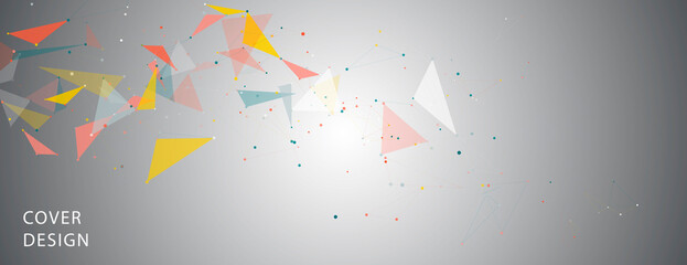 Connect dot and line background. Vector tech abstract technology. Node graphic pattern