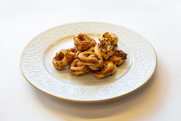 Cookies in a white plate