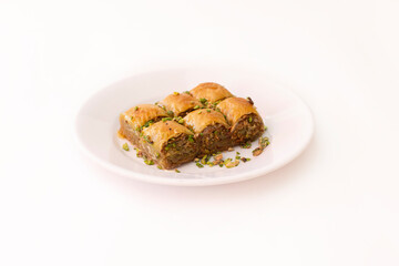 Turkish dessert with walnut, dry baklava