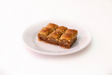 Turkish dessert with walnut, baklava
