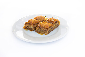 Turkish dessert with walnut, baklava