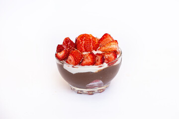 Strawberry magnolia in glass bowl