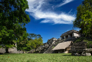Beautiful pyramid that you can see in the temples of Palenque. Yucatan, Mexico