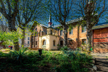 Paris, France - March 29, 2021: Church of Saint Serge de Radonège is an orthodox church placed in...