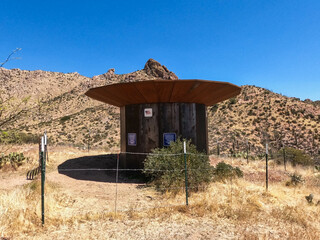 Rainwater tank on the Arizona Trail, Superior, Arizona, U.S.A.