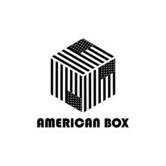 American box black and white logo. very suitable for icons, logos, symbols, companies, businesses, etc